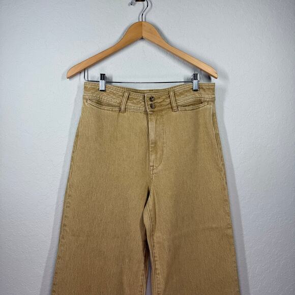 Women's Faherty Tan Wide Leg Pants Size 30 L (12/14) NEW - Picture 6 of 9
